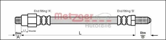 Bremsschlauch METZGER AUTOTEILE 4113239 Bild Bremsschlauch METZGER AUTOTEILE 4113239