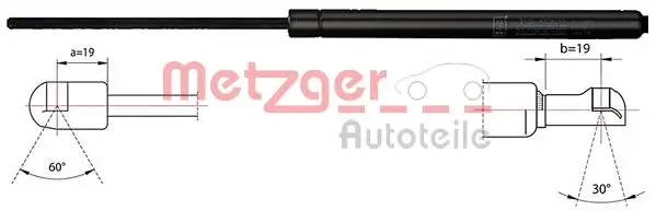 Gasfeder, Koffer-/Laderaum METZGER 2110506 Bild Gasfeder, Koffer-/Laderaum METZGER 2110506