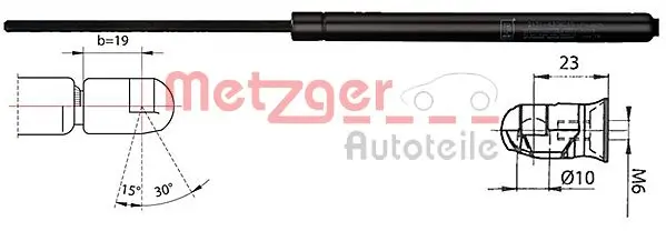 Gasfeder, Koffer-/Laderaum METZGER AUTOTEILE 2110536