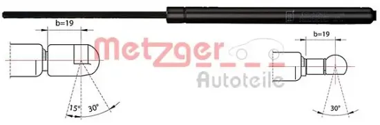 Gasfeder, Koffer-/Laderaum METZGER AUTOTEILE 2110356 Bild Gasfeder, Koffer-/Laderaum METZGER AUTOTEILE 2110356