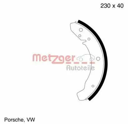 Bremsbackensatz METZGER AUTOTEILE MG 104