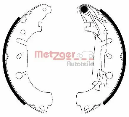 Bremsbackensatz Hinterachse METZGER AUTOTEILE MG 201 Bild Bremsbackensatz Hinterachse METZGER AUTOTEILE MG 201
