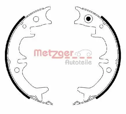 Bremsbackensatz, Feststellbremse Hinterachse links Hinterachse rechts METZGER MG 220