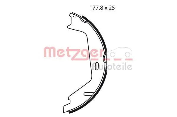 Bremsbackensatz, Feststellbremse Hinterachse links Hinterachse rechts METZGER MG 238