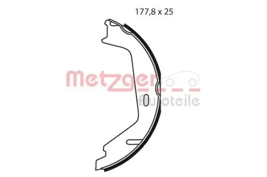 Bremsbackensatz, Feststellbremse Hinterachse links Hinterachse rechts METZGER MG 238 Bild Bremsbackensatz, Feststellbremse Hinterachse links Hinterachse rechts METZGER MG 238