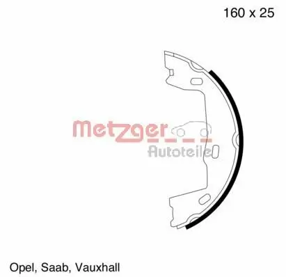 Bremsbackensatz, Feststellbremse METZGER KR 347 Bild Bremsbackensatz, Feststellbremse METZGER KR 347