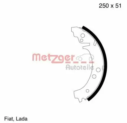 Bremsbackensatz METZGER MG 351 Bild Bremsbackensatz METZGER MG 351