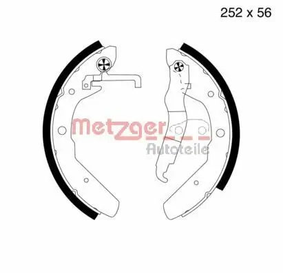 Bremsbackensatz METZGER MG 373 Bild Bremsbackensatz METZGER MG 373