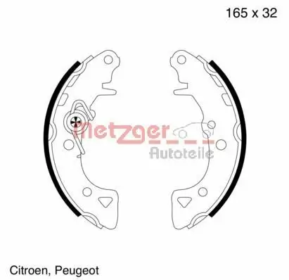 Bremsbackensatz METZGER MG 429 Bild Bremsbackensatz METZGER MG 429