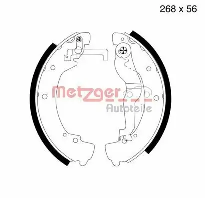 Bremsbackensatz METZGER MG 548 Bild Bremsbackensatz METZGER MG 548