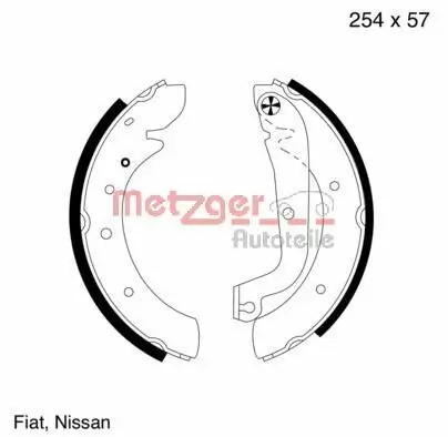 Bremsbackensatz METZGER MG 570