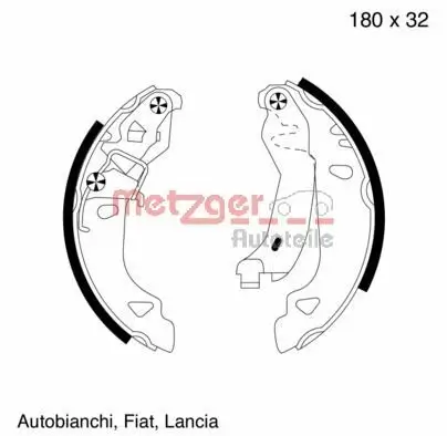 Bremsbackensatz METZGER MG 585