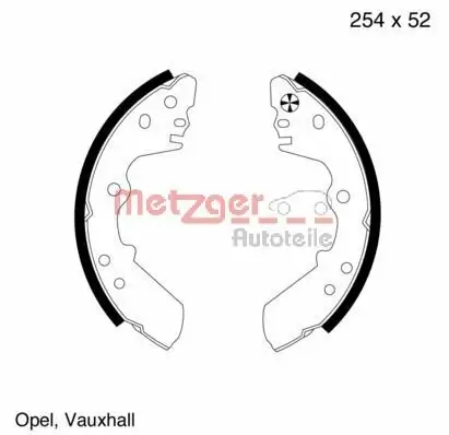 Bremsbackensatz METZGER MG 587 Bild Bremsbackensatz METZGER MG 587