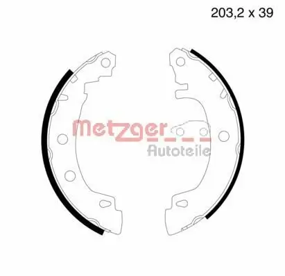 Bremsbackensatz METZGER MG 632 Bild Bremsbackensatz METZGER MG 632