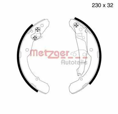 Bremsbackensatz METZGER MG 705 Bild Bremsbackensatz METZGER MG 705