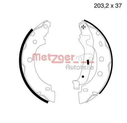 Bremsbackensatz METZGER MG 706 Bild Bremsbackensatz METZGER MG 706