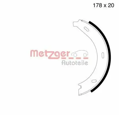 Bremsbackensatz, Feststellbremse Hinterachse links Hinterachse rechts METZGER MG 710 Bild Bremsbackensatz, Feststellbremse Hinterachse links Hinterachse rechts METZGER MG 710