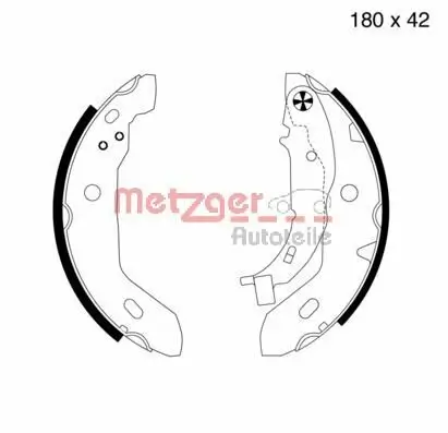 Bremsbackensatz METZGER MG 713