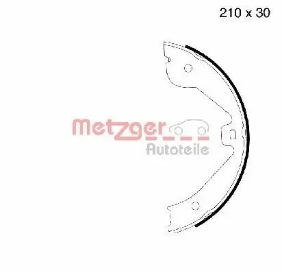 Bremsbackensatz, Feststellbremse Hinterachse links Hinterachse rechts METZGER MG 790