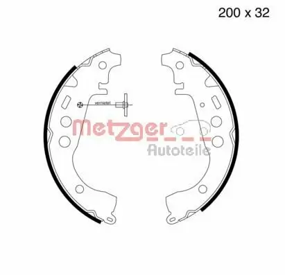 Bremsbackensatz METZGER MG 723