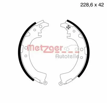 Bremsbackensatz METZGER MG 729 Bild Bremsbackensatz METZGER MG 729