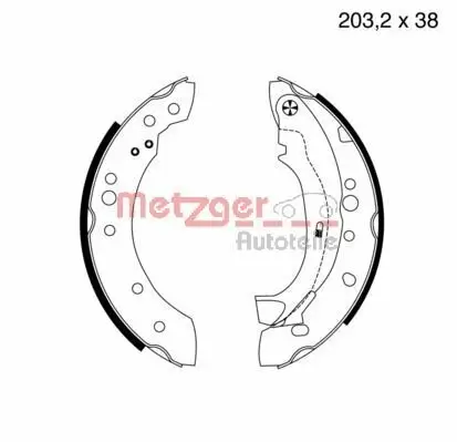 Bremsbackensatz METZGER MG 961 Bild Bremsbackensatz METZGER MG 961