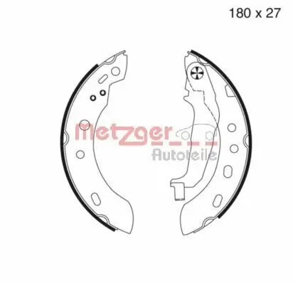 Bremsbackensatz METZGER MG 977 Bild Bremsbackensatz METZGER MG 977