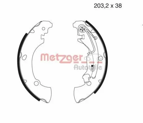 Bremsbackensatz METZGER MG 981 Bild Bremsbackensatz METZGER MG 981