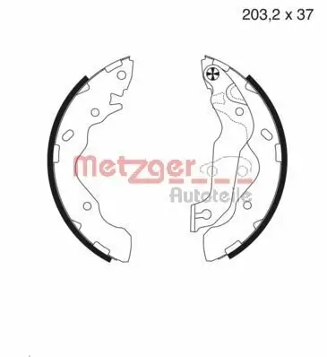 Bremsbackensatz METZGER MG 987