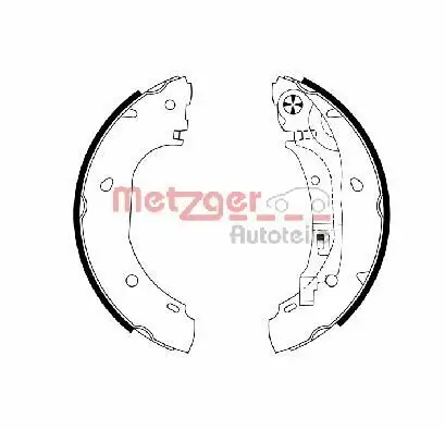 Bremsbackensatz Hinterachse METZGER MG 988 Bild Bremsbackensatz Hinterachse METZGER MG 988