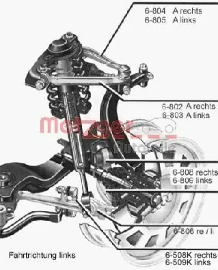 Lenker, Radaufhängung METZGER 58009512 Bild Lenker, Radaufhängung METZGER 58009512