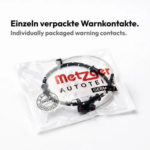 Warnkontakt, Bremsbelagverschleiß Hinterachse METZGER AUTOTEILE 1190380 Bild Warnkontakt, Bremsbelagverschleiß Hinterachse METZGER AUTOTEILE 1190380