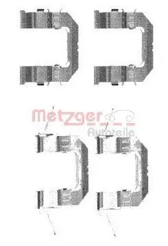 Zubehörsatz, Scheibenbremsbelag METZGER 109-1722 Bild Zubehörsatz, Scheibenbremsbelag METZGER 109-1722