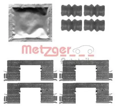Zubehörsatz, Scheibenbremsbelag Vorderachse METZGER AUTOTEILE 109-1798 Bild Zubehörsatz, Scheibenbremsbelag Vorderachse METZGER AUTOTEILE 109-1798