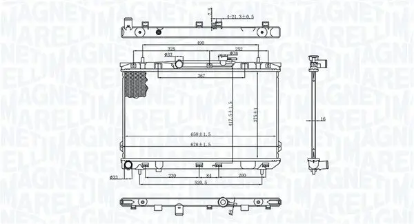 Kühler, Motorkühlung MAGNETI MARELLI 350213197200