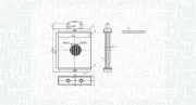 Wärmetauscher, Innenraumheizung MAGNETI MARELLI 350218308000