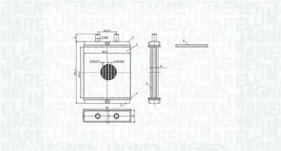 Wärmetauscher, Innenraumheizung MAGNETI MARELLI 350218308000 Bild Wärmetauscher, Innenraumheizung MAGNETI MARELLI 350218308000