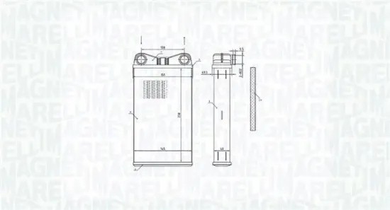 Wärmetauscher, Innenraumheizung MAGNETI MARELLI 350218472000 Bild Wärmetauscher, Innenraumheizung MAGNETI MARELLI 350218472000