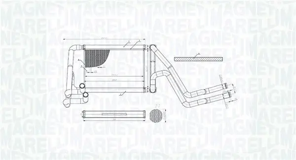 Wärmetauscher, Innenraumheizung MAGNETI MARELLI 350218488000