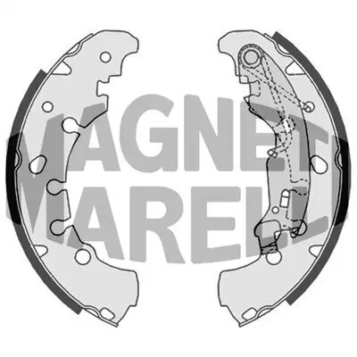 Bremsbacke Hinterachse MAGNETI MARELLI 360219196330 Bild Bremsbacke Hinterachse MAGNETI MARELLI 360219196330