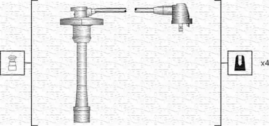 Zündleitungssatz MAGNETI MARELLI 941318111188 Bild Zündleitungssatz MAGNETI MARELLI 941318111188