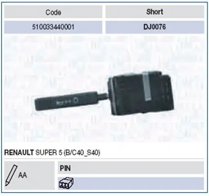 Lenkstockschalter MAGNETI MARELLI 510033440001