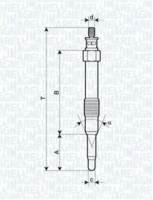 Glühkerze 11 V MAGNETI MARELLI 062900000304