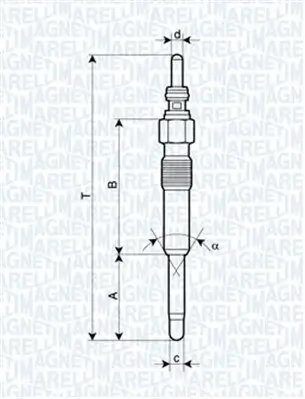 Glühkerze 11 V MAGNETI MARELLI 062900006304 Bild Glühkerze 11 V MAGNETI MARELLI 062900006304