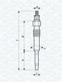 Glühkerze 11 V MAGNETI MARELLI 062900007304