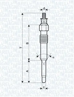 Glühkerze 11 V MAGNETI MARELLI 062900007304 Bild Glühkerze 11 V MAGNETI MARELLI 062900007304