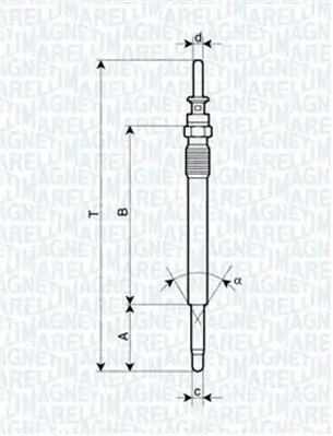 Glühkerze 11 V MAGNETI MARELLI 062900009304