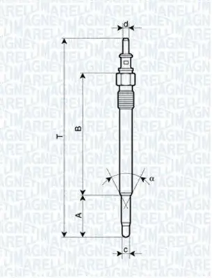 Glühkerze 11,5 V MAGNETI MARELLI 062900012304