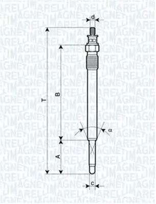 Glühkerze 11,5 V MAGNETI MARELLI 062900013304