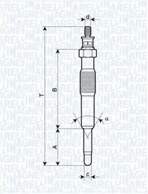 Glühkerze 11 V MAGNETI MARELLI 062900017304 Bild Glühkerze 11 V MAGNETI MARELLI 062900017304